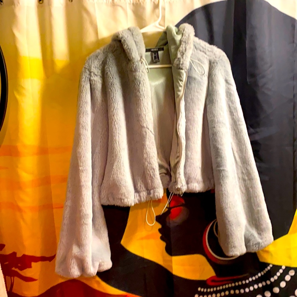 Waits crop super cute jacket with hood